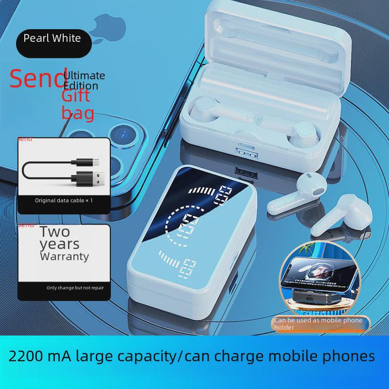 Bluetooth TWS-гарнитура с большим экраном: Беспроводные наушники-вкладыши V9 с двумя наушниками