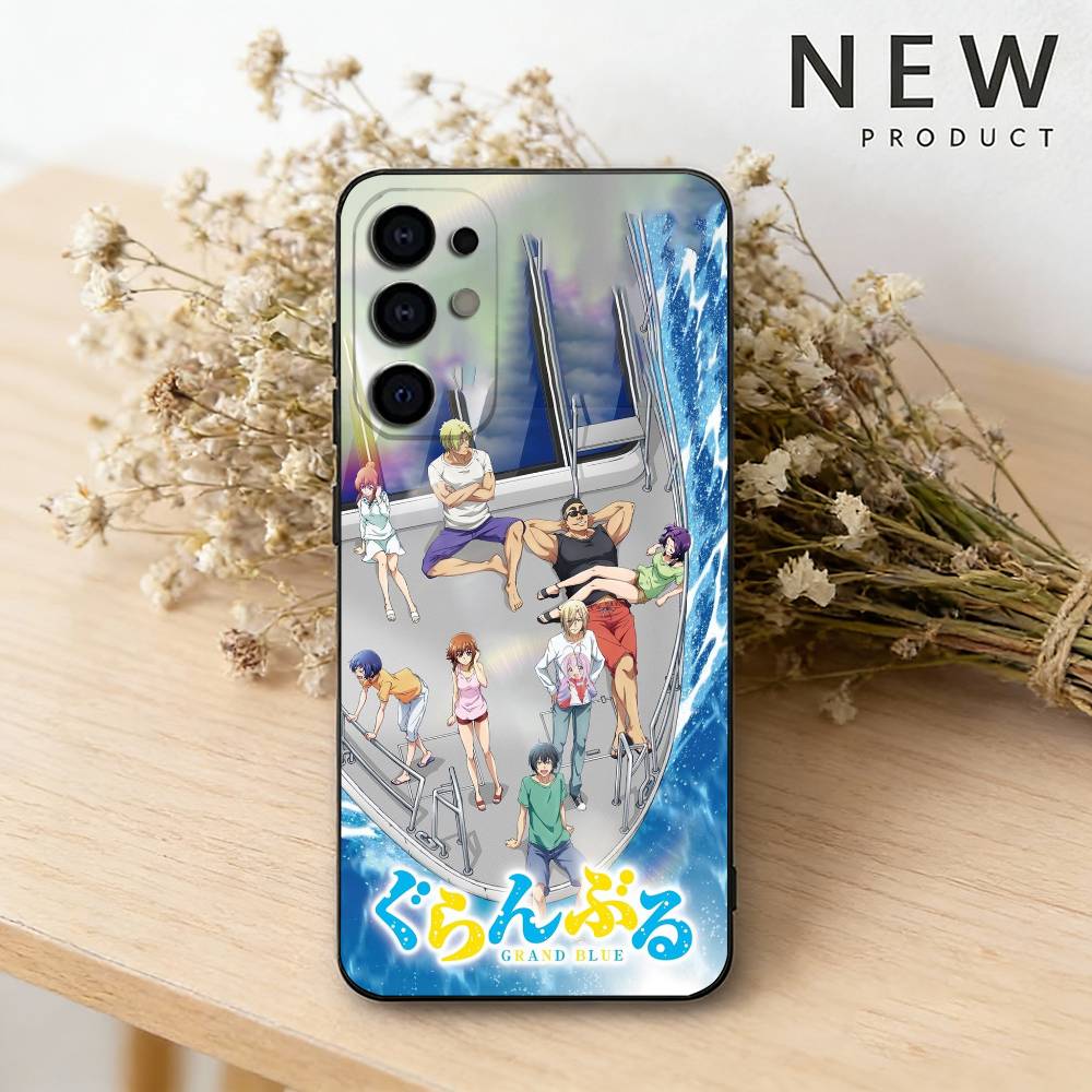 Anime Grand B-Blue Dreaming Phone Case For Samsung S26,25,24,23,22,30,21,10,9,Ultra,Plus,Lite Black Soft Case