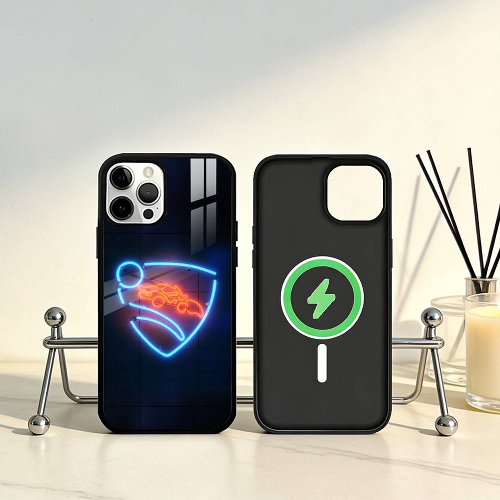 Чехол для телефона Game R-Rocket L-League Для iPhone 17, 16, 15, 14, 13, 12, 11 Plus, Pro Max Магнитный Для Magsafe Беспроводной Зарядки