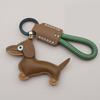 Модный брелок для ключей в виде таксы, мультяшный щенок, сумка, подвеска из искусственной кожи, вешалка, украшение для сумки