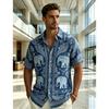 Unisex Ethnic Style Tribal Totem Graphic Hawaiian Shirts Fashion 3D Printed Shirts Tops Summer Short Sleeves Men Women Blouse Shirt