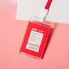 Double-sided, Staff Work Card Cover, Pass Access Card Holder, Name Badge Holder, ID Tag, Bus Card Sleeve, with Lanyard