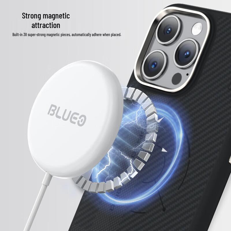 Синяя обезьяна Мистер. Двухцветный чехол из арамидного волокна для iPhone 16 Pro