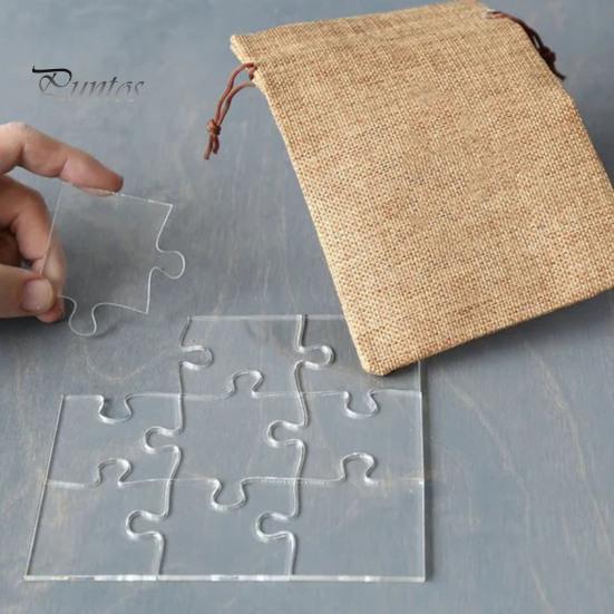 9/49/100/144Pcs/Set Impossible Challenge Transparent Puzzle Kids Teens Adults Clear Acrylic Jigsaw Puzzle Game Educational Difficult Puzzle Toy