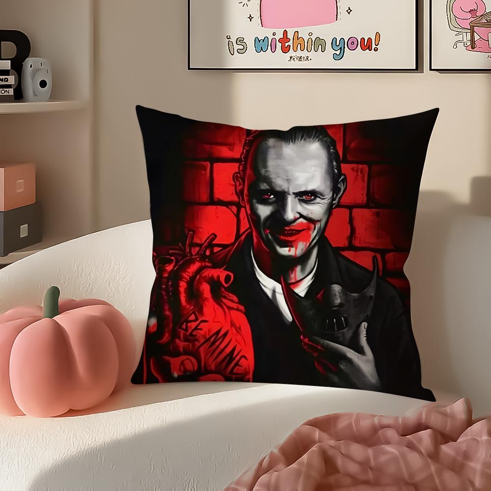 Dark Elegant TV Series HHannibal Cushion Cover Pillowcase Short Plush Invisible zipper Room Sofa Cushion Cover