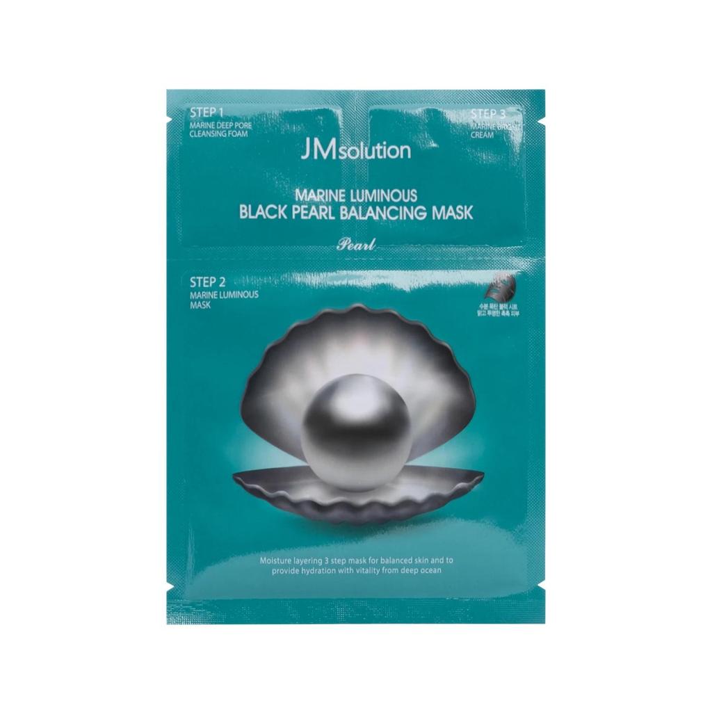 JMSOLUTION MARINE LUMINOUS BLACK PEARL BALANCING MASK PEARL, Увлажнение, Kbeauty, Корейская косметика, образец