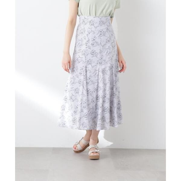 Jill by Jill Stuart Women's Line Flower Print Skirt, Red