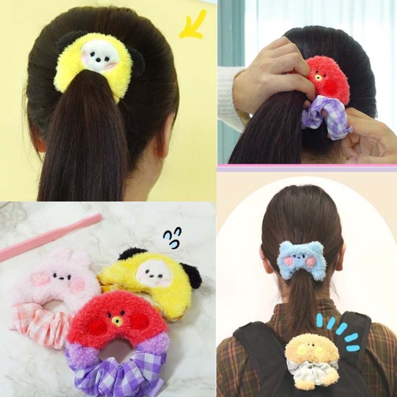 BTS BT21Official Minini Hair Scrunchie Band Tie Kpop Hairband