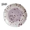 Small Ceramic Grater Bowl, Manual Ginger Garlic Mincer with Ink Splash Pattern, Multi-use Dish Pepper Grinding Plate for Wasabi Daikon, Dishwasher