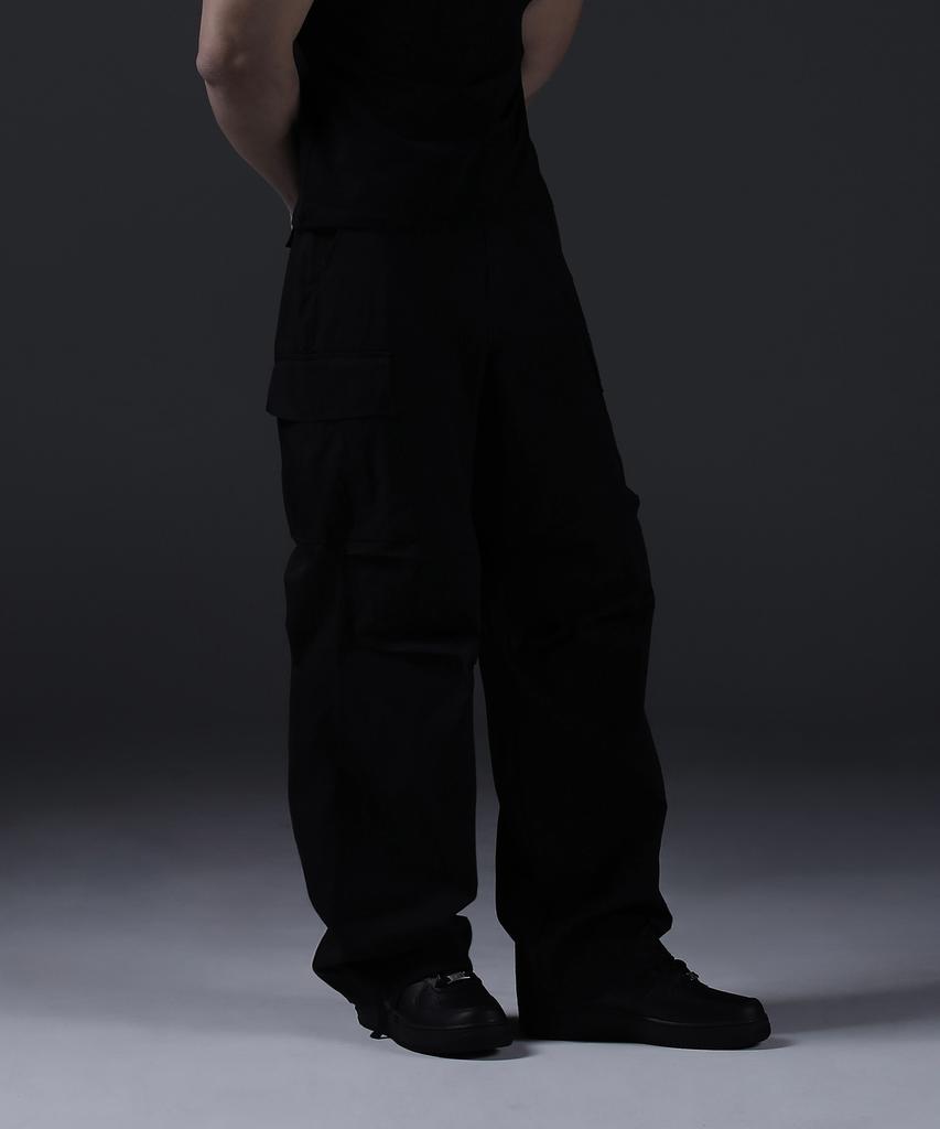 CARMID Glory Wide Curved Parachute Cargo Pants [Black]