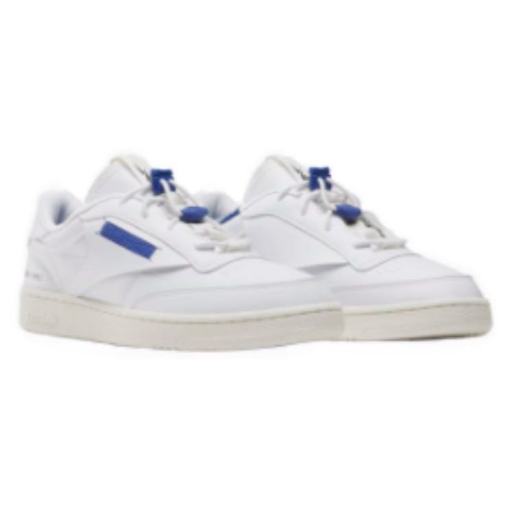 Reebok Club C 85 Vegan Milk Коллаборация Унисекс Обувь Белый Мел Векторный Синий Ретро Вдохновленные Теннисом Веганская Кожа Повседневные Кроссовки 100072089