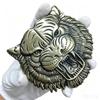 Bold tiger head car emblem 3D, three-dimensional metal mesh grille emblem, custom modification and decoration accessories