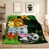 Jungle Friends Flannel Blanket Throw Blanket Soft Warm Sofa Bed Camping Car home Decor Unique Christmas Gift C9302179