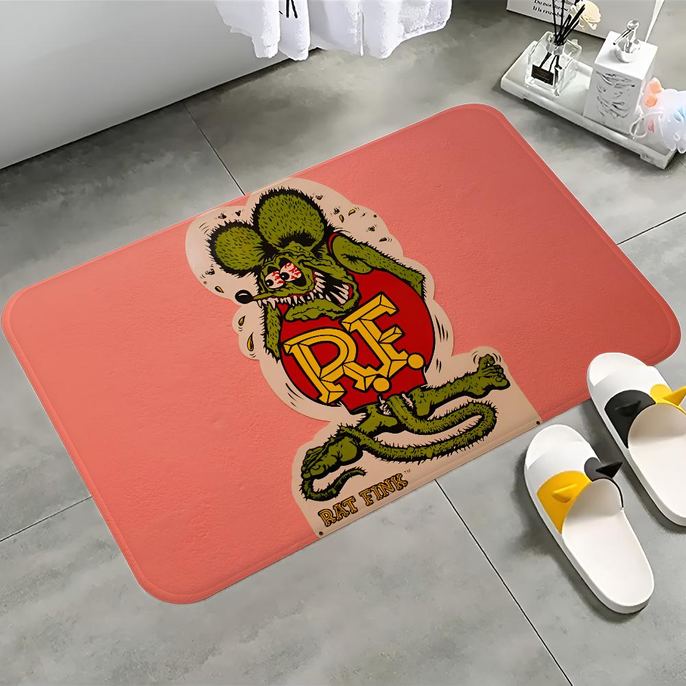 Fairy Tales of Rat Fink Cartoon Floor Mat Floor Mat Non-Slip Laundry Room Mat Laundry Decor Child Living Room Household Carpets