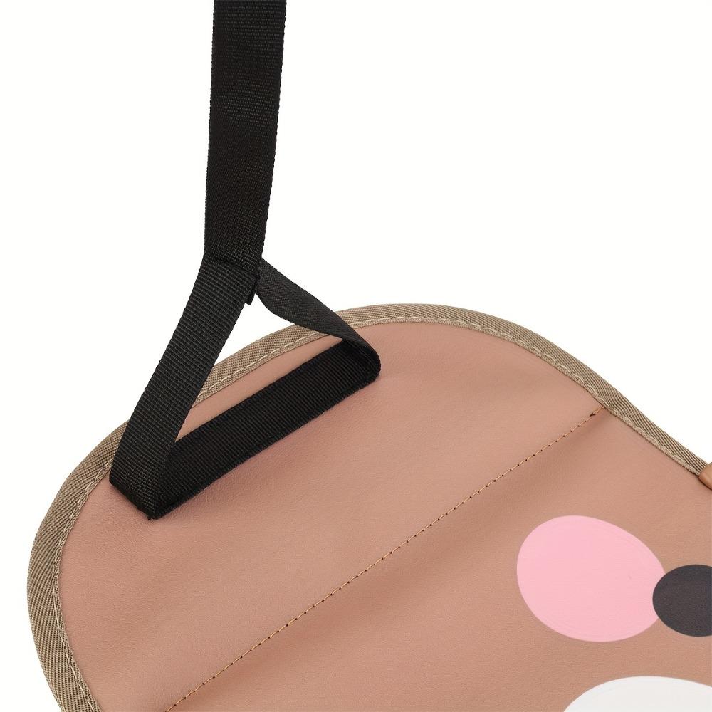 1 шт. Милый медведь, педаль для ног на автокресло, регулируемый ремень, коричневый, портативная подставка для ног, дополнительная поддержка, подходит для всех автомобилей