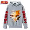2025 MINISO Naruto Hoodie Kids Детская одежда для мальчиков Детская одежда для малышей Осенние теплые толстовки Пальто Одежда с героями мультфильмов Толстовка с капюшоном