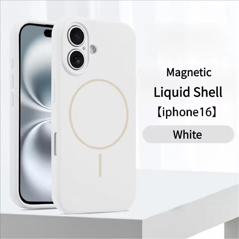 Высококачественный жидкий силикон для чехла MagSafe для iPhone 17 16 15 14 13 12 Pro Max Plus Магнитное беспроводное зарядное устройство Fundas Защитная крышка