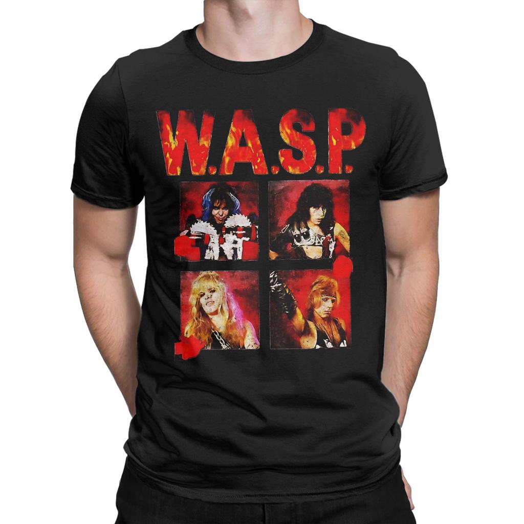 WASP W.A.S.P рок-группа Одежда Унисекс Футболка Чистый хлопок Футболка Новое поступление Футболка Одежда