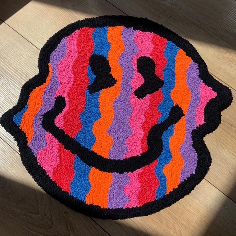 Twisted Smiling Tufted Carpet Rug Purely Handmade Soft Suitable for Room Decor Fluffy Carpets Bedroom Bathroom Independent