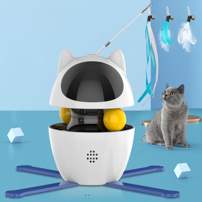 Игрушка-мяч для кошек, интерактивный стакан для корма для домашних животных, медленный автоматический шарик-кормушка, игрушка для щенка, диспенсер для лакомств для товаров для домашних собак
