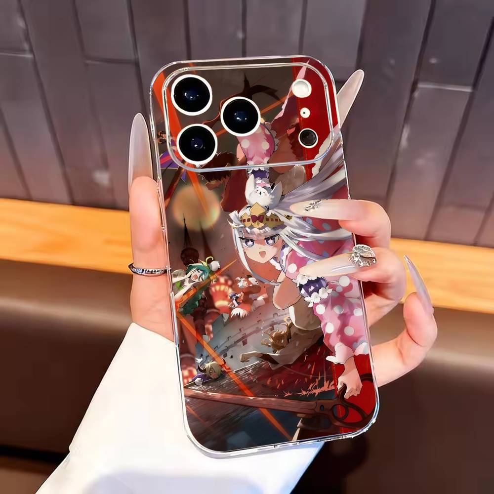 Sleepy Demon C-Castle Phone Case For iPhone17,16,15,14,13,12,11 Plus,Pro Max Soft Transparent Cover