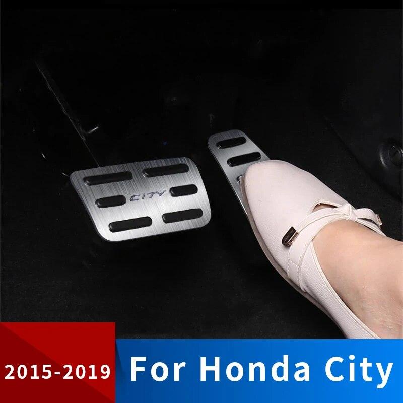 Алюминиевый сплав автомобильная педаль газа топлива педали тормоза накладка накладка для Honda City GM6 2015 2016 2017 2018 аксессуары