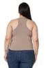 Women's Style Big Size Body Plus Size Halter Neck Mink Body With Draped Front And Sides