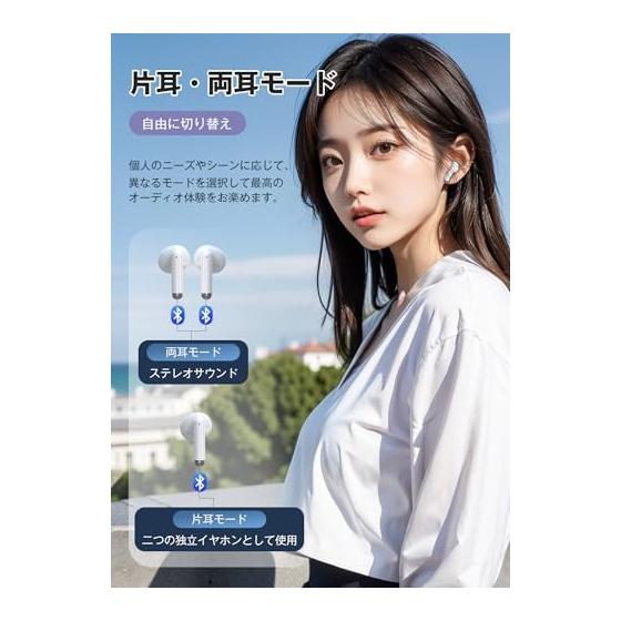 [Ультимативная продвинутая модель] Беспроводные наушники, Bluetooth-наушники, беспроводные наушники, Hi-Fi качество звука и глубокие басы, автоматическое подключение по