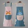 Waterproof Oilproof Cute Kitchen Apron with Hand Wipe for Men and Women