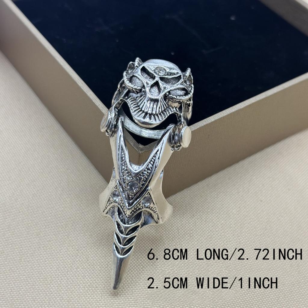 Fashion Nail Jewelry Retro Domineering Male Dragon Ring Joints Exaggerated Personality Leading Ring Nightclub Street Style.