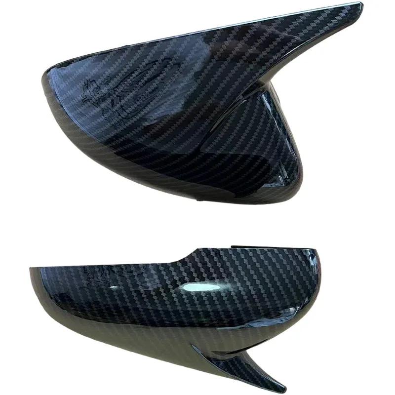For KIA Stinger 2018 ABS Car Rearview Side Mirror Cover Wing Cap Exterior Door Housing Trim Adhesive Sticker