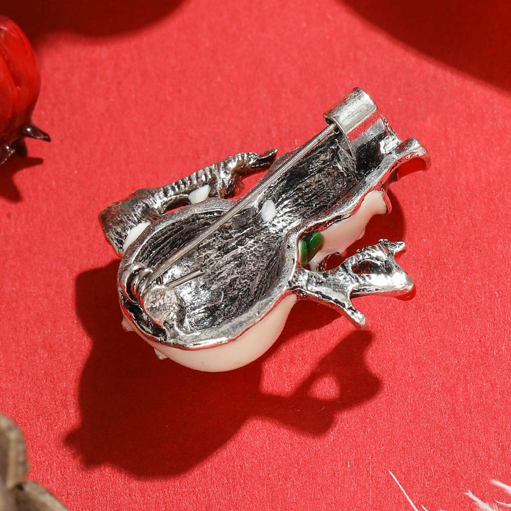 Простой мультфильм милый капающий масло белый снеговик брошь ретро подарок на Новый год пальто одежда булавка украшение