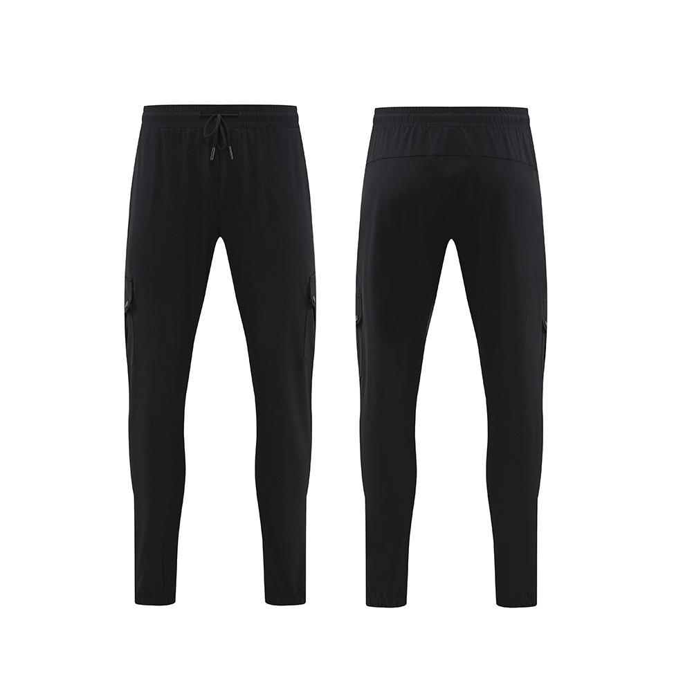 Мужские летние быстросохнущие эластичные спортивные брюки, свободного кроя, тянущиеся в четырех направлениях, манжеты на щиколотках, повседневная одежда для фитнеса