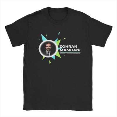 Хлопковая футболка Zohran Mamdani для мужчин, летняя, Y2K, базовая, удобная, хиппи, оверсайз, повседневные топы