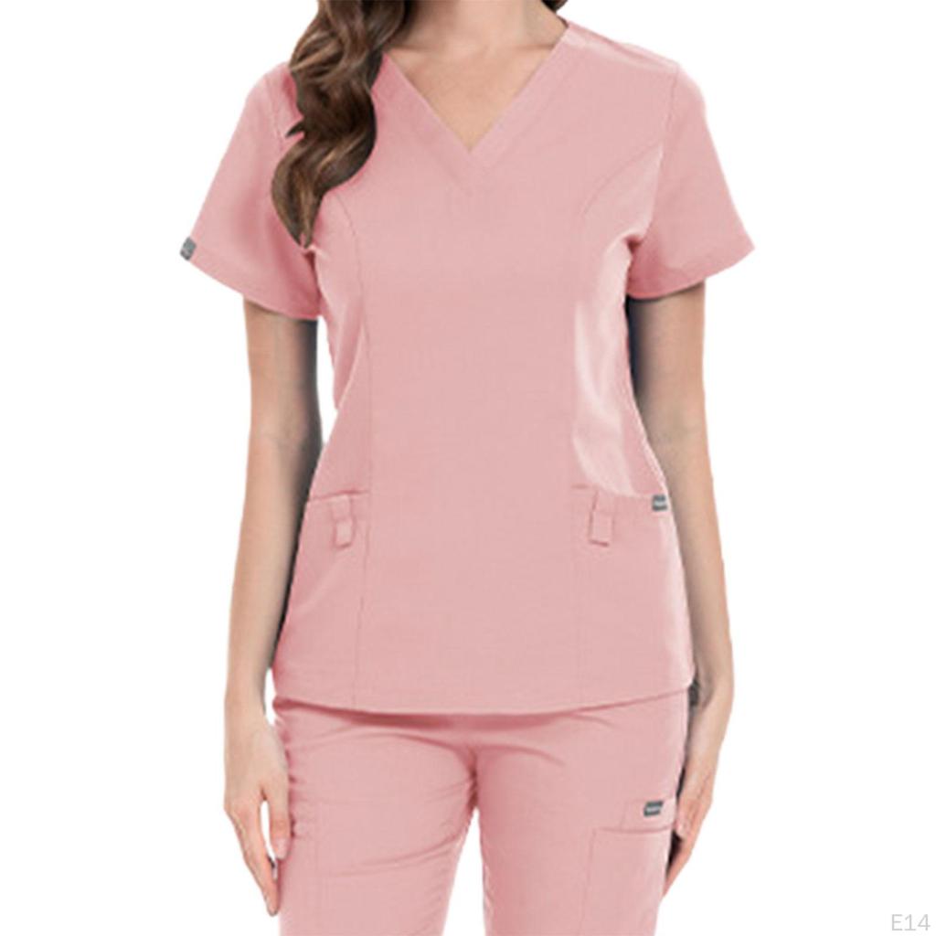 Nursing Scrub Set Work Suits Professional Soft Clothing Nurse Top and Pants for SPA Pet