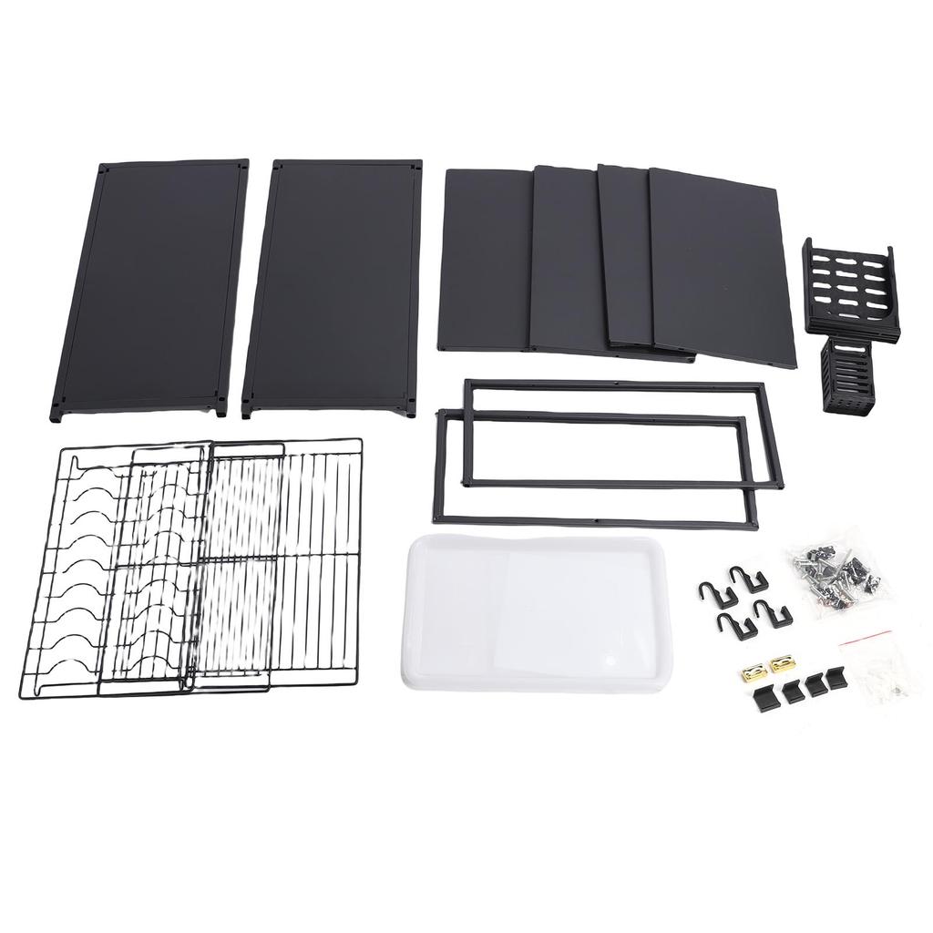 Кухонный шкаф для хранения посуды на столешницу, 3-ярусная сушилка для посуды, компактный многофункциональный органайзер с большой полкой для хранения