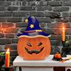 Halloween Ceramic Pumpkin Tea Light Holder Tabletop Spooky Pumpkin Sculptures Candle Holder for Home Holiday Party Decoration