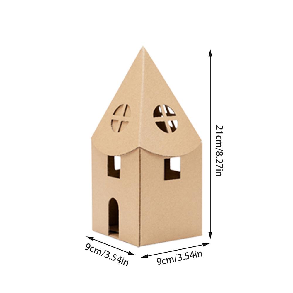 Рождественский картонный домик Сделай сам Собери Пряничный домик Принадлежности для детей Праздничное веселье Игра для вечеринки Время игры Рождественское украшение