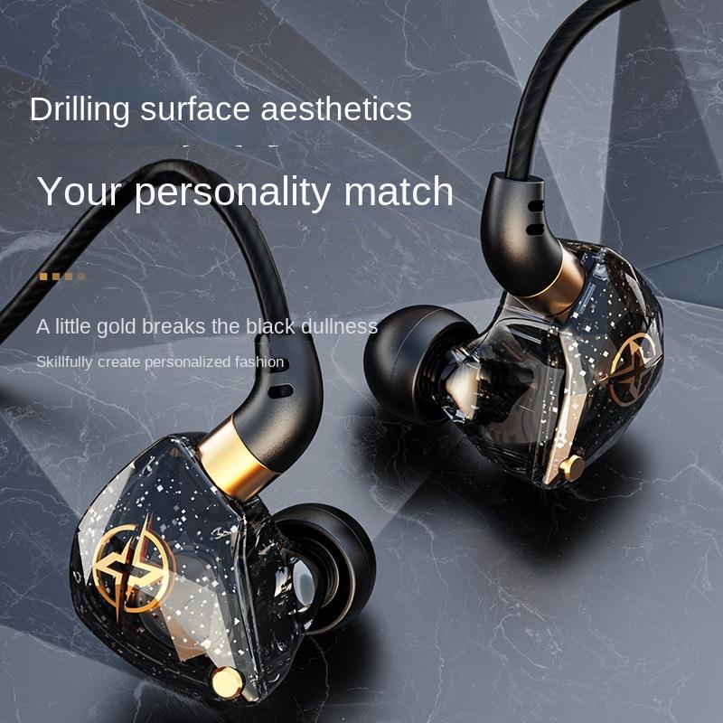 X6 Сабвуфер ушного типа для мобильного телефона Проводные наушники-вкладыши