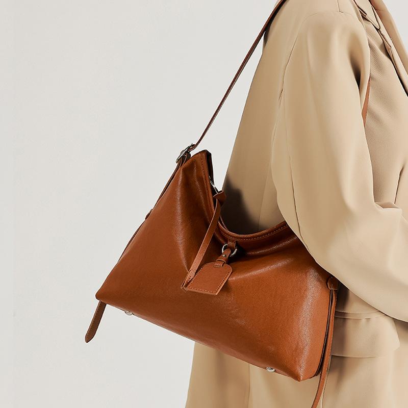 Сумка из коровьей кожи, сумка-тоут в стиле «ленивец», большая вместительная сумка из натуральной кожи для поездок на работу на одно плечо