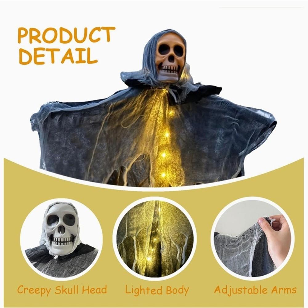 Realistic Hanging Ghost Skull Horror Party Props New Courtyard Ghost Ornament Garden