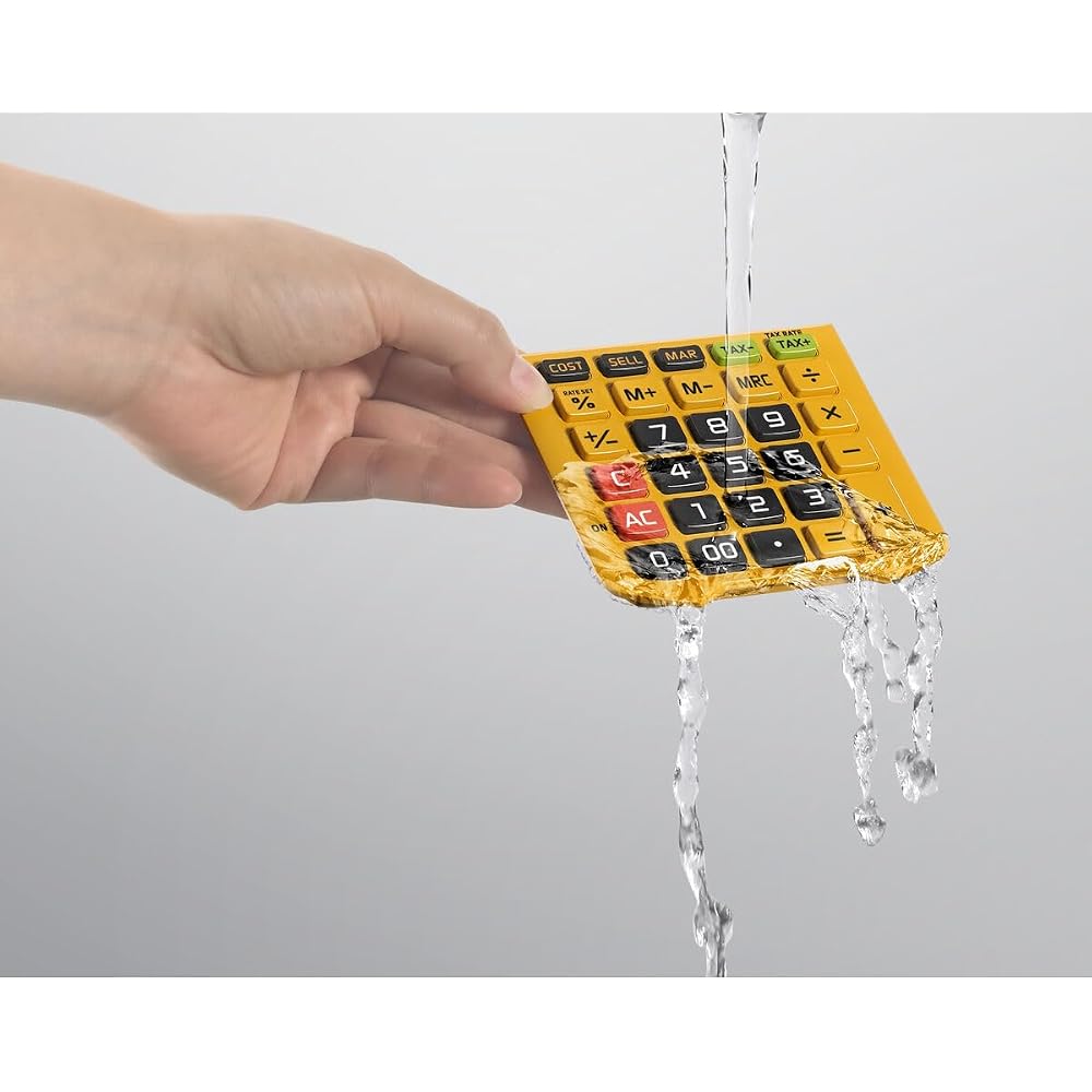 Casio Waterproof and Dustproof Calculator, Mini Just Type, 12 Digits, WM-320MT-N