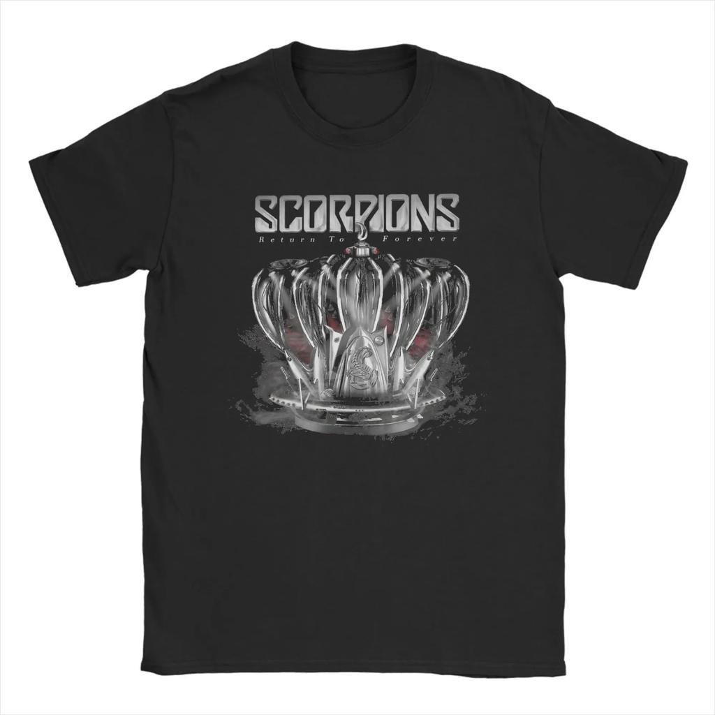 Унисекс Футболка Scorpions Blackout Live в стиле Хэви-метал Рок-группы 100% Хлопок Новая Летняя Мода Оверсайз Повседневный Топ Футболки