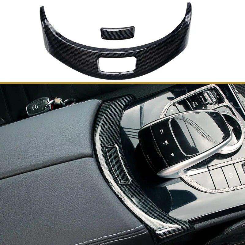 Car Center Console Armrest Box Buttons Frame Decoration Sticker Trim for Mercedes-Benz C Class W205 GLC X253 C180LC200
