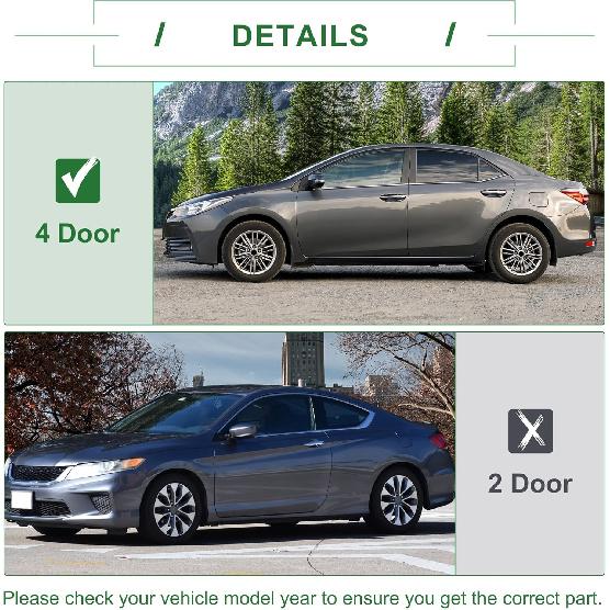 Motoforti Weatherstrip Window Seal, Window Trim Seal Belt, for Acura RDX 2013-2018, PVC Stainless Steel, Rear Left, No.72950TX4A01, Black Silver