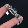 Friendship Day Deal Black Tourmaline Rough Stone 925 Silver Wedding New Bangle