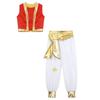 Mythical Cosplay Outfits Arabian Prince Kings Costume Halloween Roleplay Outfit Trim Waistcoat with Belted Pants
