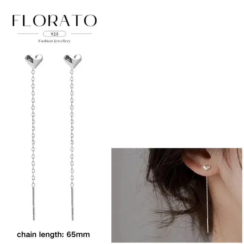 FLORATO серьги из стерлингового серебра 925 пробы серьги-цепочки с подвеской-кисточкой серьги с цирконием серебряные серьги для женщин тренд Роскошные свадебные украшения