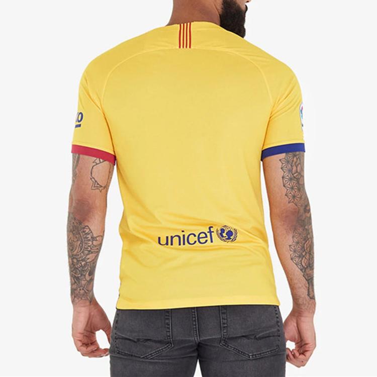 Nike Футбольная майка FC Barcelona Vapor Away Fans Edition сезона 2019/20, мужская футболка желтого цвета AJ5531-728