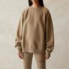 Fear of God Свитшот Essentials из флиса с круглым вырезом и принтом логотипа, унисекс, Moss FOG-SS21-580